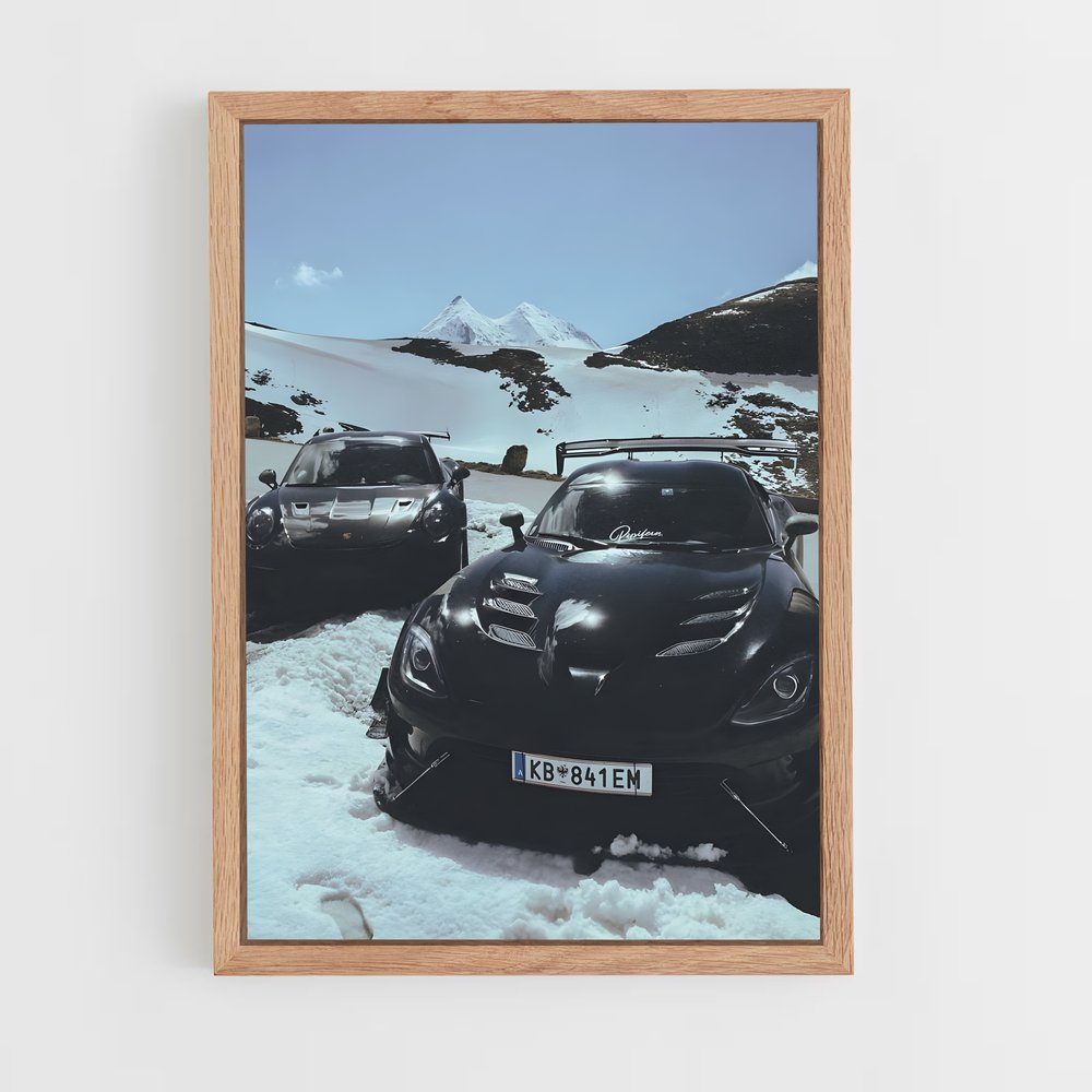 Poster Viper Noir dans la Neige – affiche Dodge (vue 4)